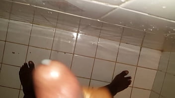 Professa cumshot in the shower