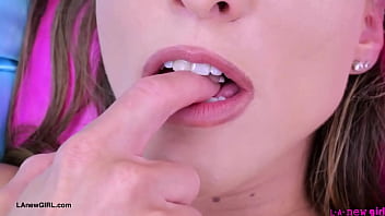 Sophisticated brunette glow naked close up