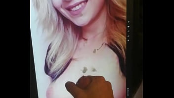 Slutty friend love feeling my hot cum on her face and tits