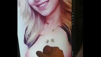 Slutty friend love feeling my hot cum on her face and tits