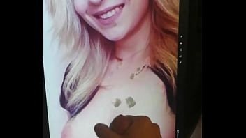 Slutty friend love feeling my hot cum on her face and tits