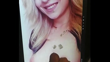 Slutty friend love feeling my hot cum on her face and tits