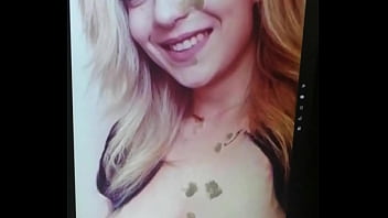 Slutty friend love feeling my hot cum on her face and tits