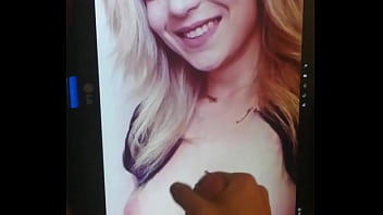 Slutty friend love feeling my hot cum on her face and tits