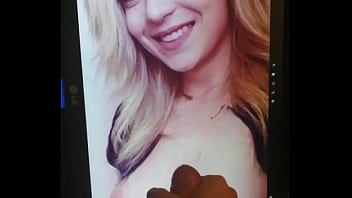 Slutty friend love feeling my hot cum on her face and tits