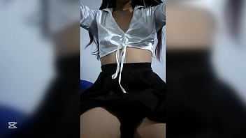 Homemade video of a cute 18 year old girl natural tits