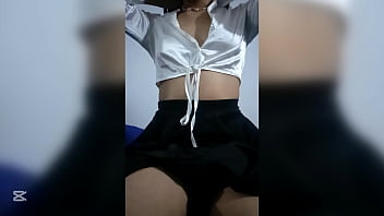 Homemade video of a cute 18 year old girl natural tits