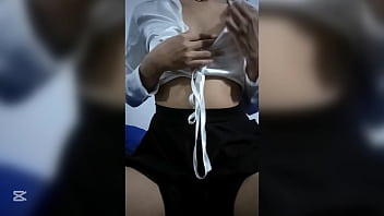 Homemade video of a cute 18 year old girl natural tits