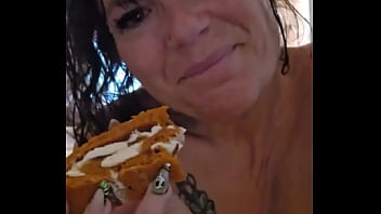 Nothing like a delicious slice of pumpkin roll & a hot cup of coffee ️ on a ##tatatuesday actually a nice long