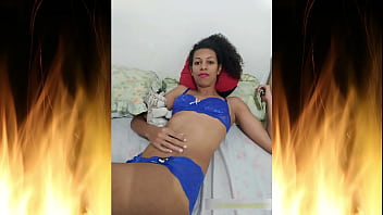 Beautiful brunette in blue lingerie trailer 02