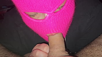 Close up of pulsating cum in a young woman's mouth horny lady