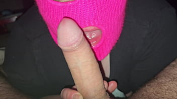 Close up of pulsating cum in a young woman's mouth horny lady