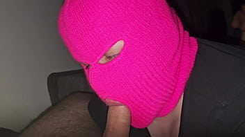 Close up of pulsating cum in a young woman's mouth horny lady