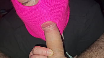 Close up of pulsating cum in a young woman's mouth horny lady