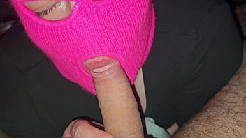 Close up of pulsating cum in a young woman's mouth horny lady