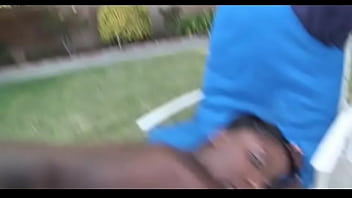 She leans forward on her elbows and raises that big booty high in the sky so that he can