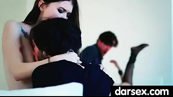 Gorgous babe in stockings tasiting a dick 17