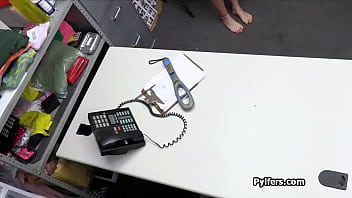 Steamy fuck in the back room with hot busty pilfer