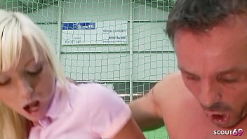 Older coach seduce small tits petite teen at tennis court to first time risky anal sex