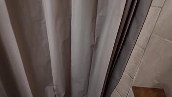 Stepson cums in stepmom`s pussy in the shower little rascal