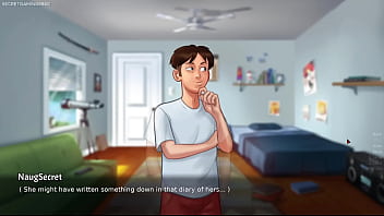 Summertime saga by darkcookie hot stepmom debbie in seductive sexy dress begs him to kiss her