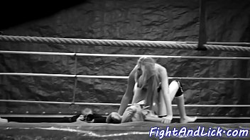 Wrestling lesbos licking pussies in sixtynine