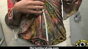 Ebony teen shows off her blowjob skills at gloryhole 22