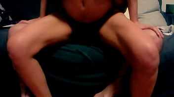 Horny hotwife invites husbands best friend to ride him like a real cowgirl