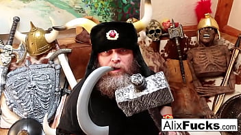 Hot blonde masturbates