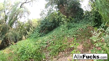 Hot blonde masturbates