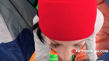 Camping inside step daughter's pussy