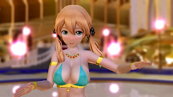 Twintails girl shaking her ass mmd by ariak