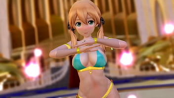 Twintails girl shaking her ass mmd by ariak