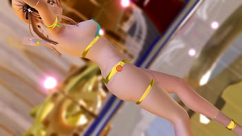 Twintails girl shaking her ass mmd by ariak