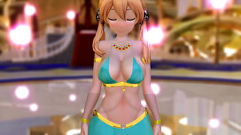 Twintails girl shaking her ass mmd by ariak