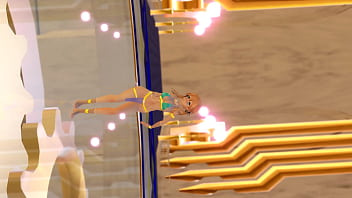 Twintails girl shaking her ass mmd by ariak