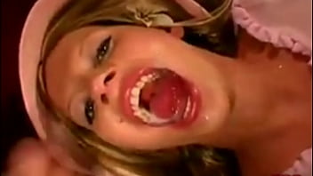 Porn model in jizz shower