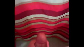 Rubbing big cock for huge cumshot