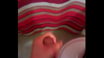 Rubbing big cock for huge cumshot