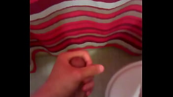 Rubbing big cock for huge cumshot