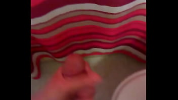 Rubbing big cock for huge cumshot