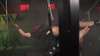 Jasmine black hops on her sex slaves cock and rides it until she cums