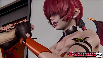 Shermie red succubus halloween 3d hentai animation – blowjob handjob service & hardcore deepthroat mouth fuck in honey select 2