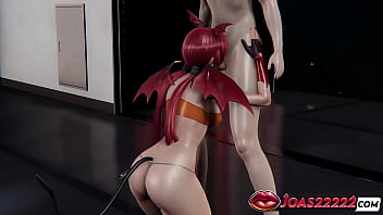 Shermie red succubus halloween 3d hentai animation – blowjob handjob service & hardcore deepthroat mouth fuck in honey select 2