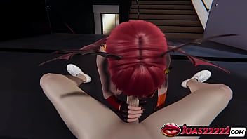 Shermie red succubus halloween 3d hentai animation – blowjob handjob service & hardcore deepthroat mouth fuck in honey select 2