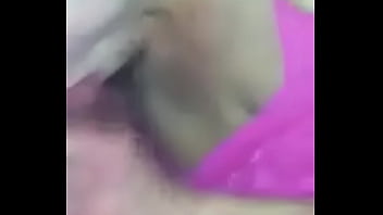 Blow job and cum with her pink toy