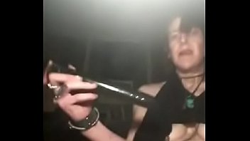 Insatiable punk666' playing with self with toy hardith toy