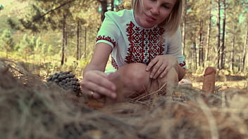 Ethnic mari fairy tale “the magic mushroom” finding it makes you truly happy