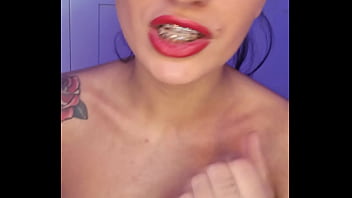 Sucking and masturbate the dildo thinking is your cock claudia bavel