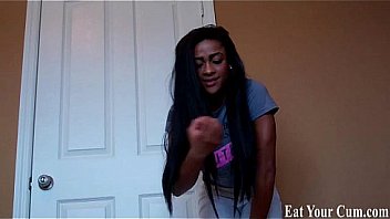 Jerk out a big load of cum and eat it for me cei